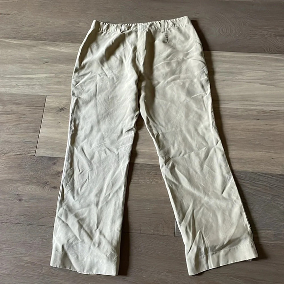 Lauren Ralph Lauren 100% Silk Modern Minimalist Cargo Pants Size 8 - Picture 7 of 10